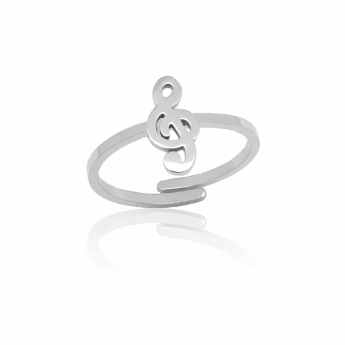 Anello in acciaio 316 chiave di violino