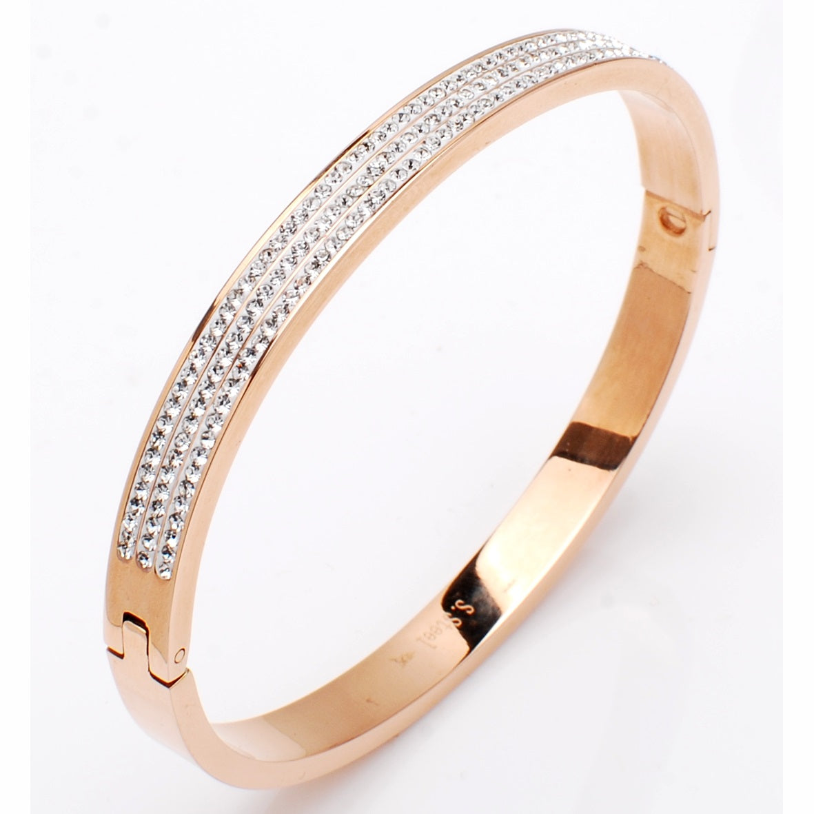 Bracciale in acciaio Rosè 316 rigido Donna