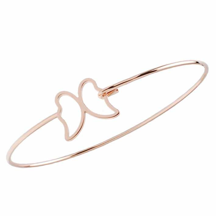 Bracciale in Acciaio 316 rosè Ali Farfalla
