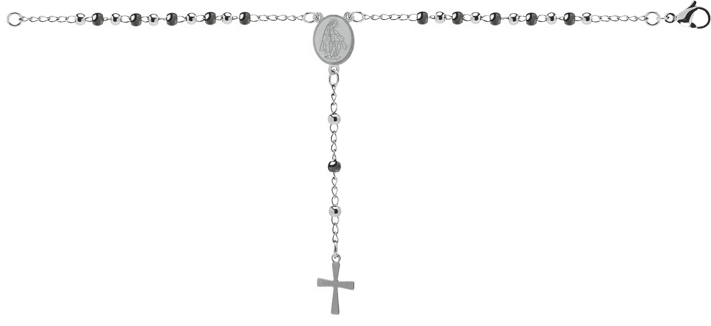 Bracciale in acciaio 316 Rosario