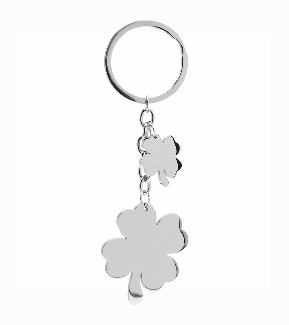 Portachiavi in Acciaio 316 Quadrifoglio
