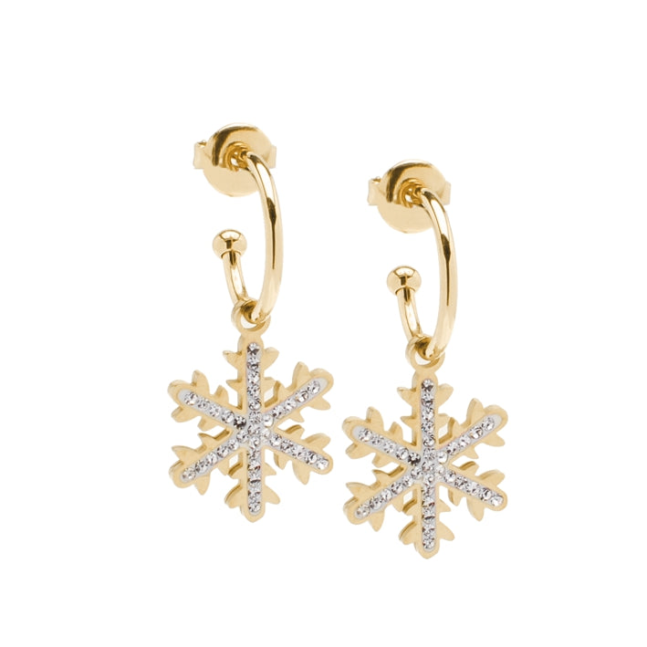 Orecchini A Fiocco Di Neve In Acciaio Inox 316L – Regalo Di Natale, Confezione Regalo, 12 Mm - 4