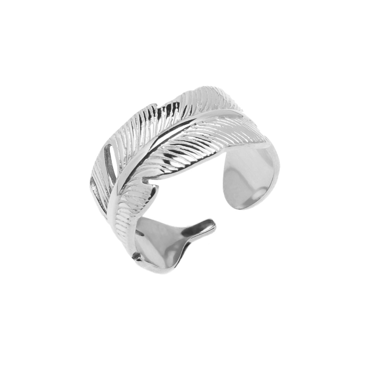 Bracciale in Acciaio 316 con Texture Foglia