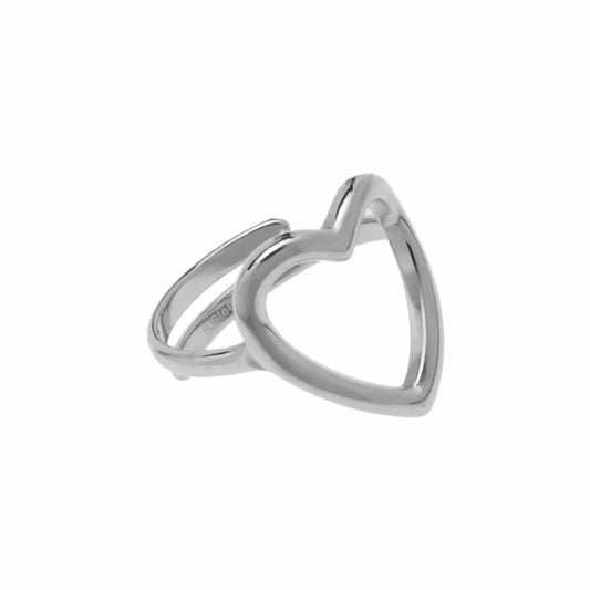 Anello in Acciaio 316 Cuore romantico