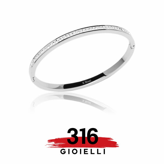 Bracciale in acciaio 316 rigido Donna