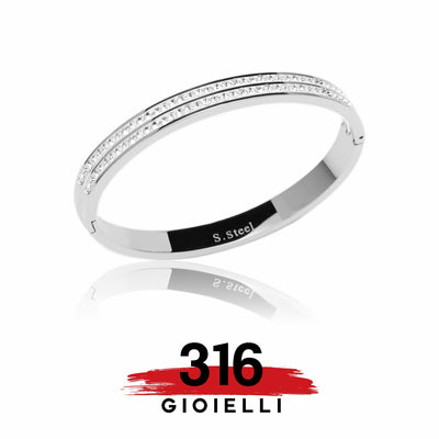 Bracciale in acciaio 316 rigido Donna
