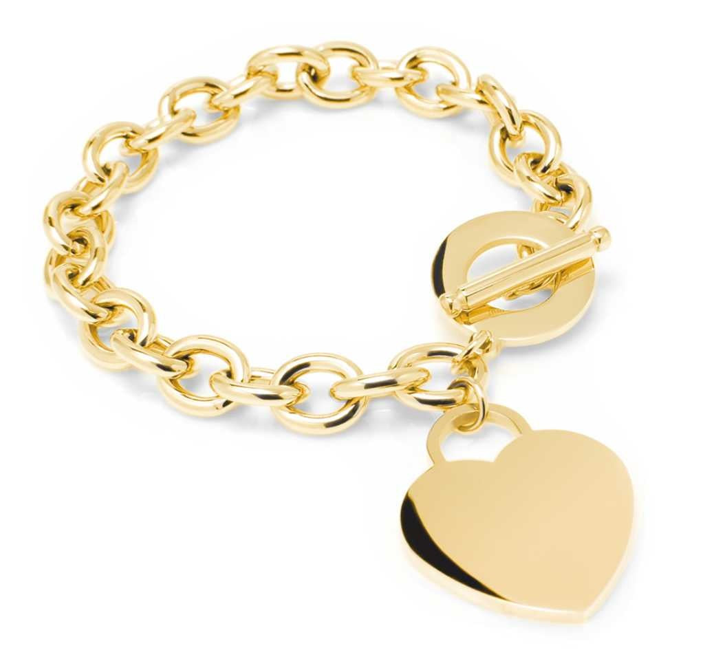Bracciale in Acciaio 316 chiusura T Cuore