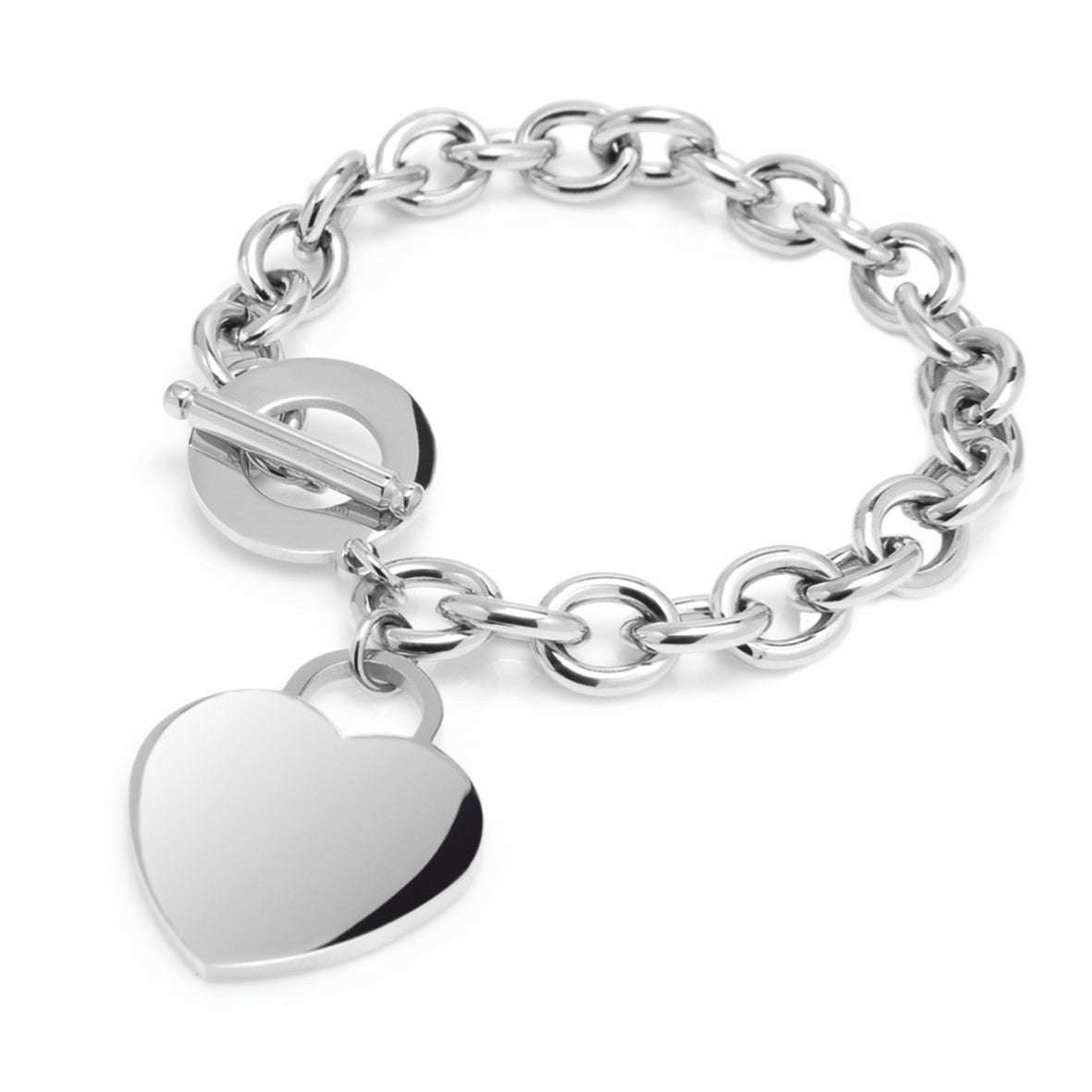 Bracciale in Acciaio 316 chiusura T Cuore