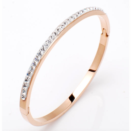 Bracciale in acciaio Rosè 316 rigido Donna