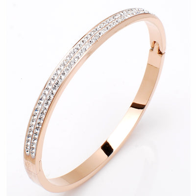 Bracciale in acciaio Rosè 316 rigido Donna