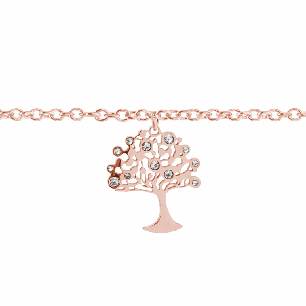 Bracciale Acciaio 316 Albero della Vita rosè