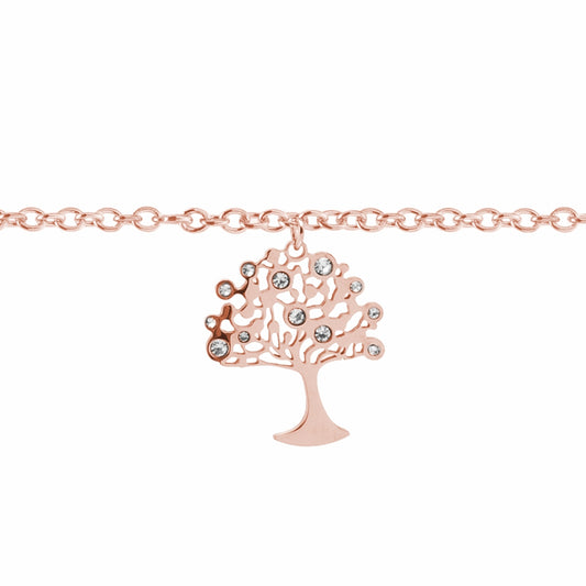 Bracciale Acciaio 316 Albero della Vita rosè