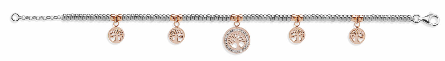 Bracciale in acciaio 316 rosè Charms