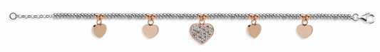 Bracciale in acciaio 316 rosè Charms