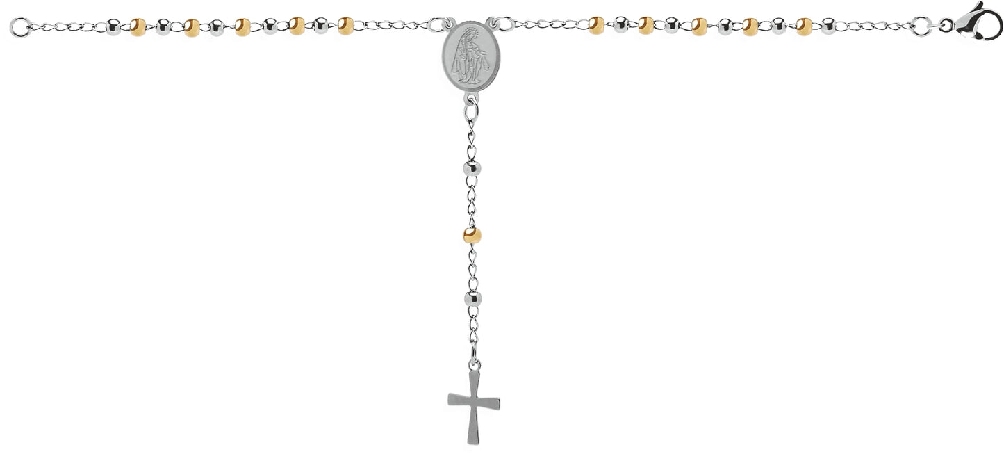 Bracciale in acciaio 316  Rosario