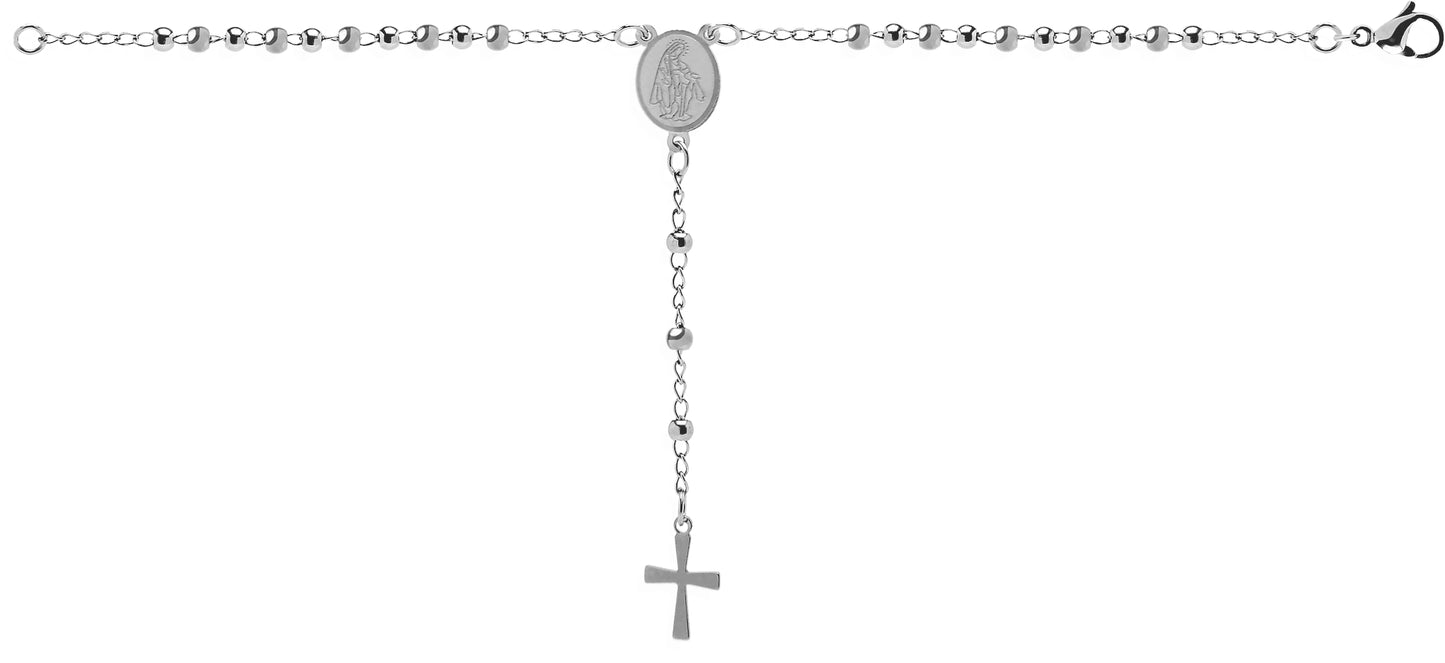 Bracciale in acciaio 316  Rosario