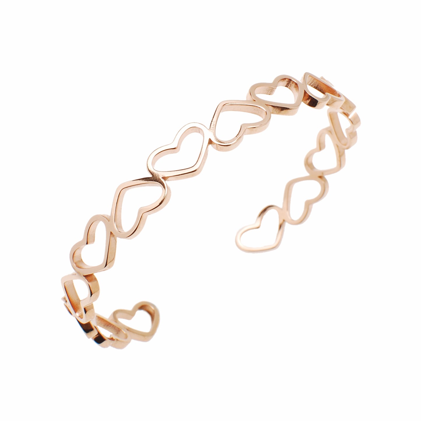 Bracciale in Acciaio 316 Bangles Texture a cuore