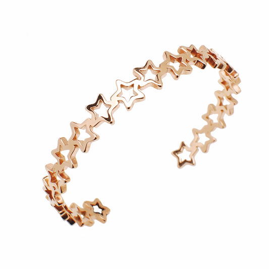 Bracciale in Acciaio 316 Bangles Texture a stella