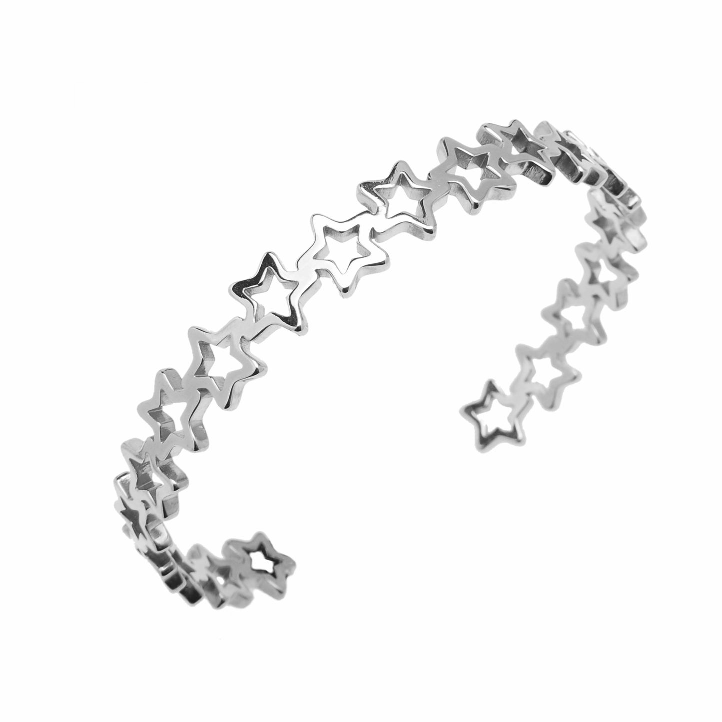 Bracciale in Acciaio 316 Bangles Texture a stella