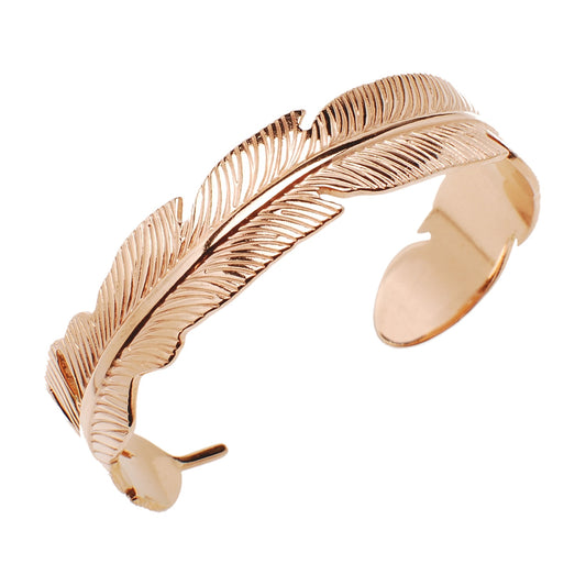 Bracciale in Acciaio 316 con Texture Foglia