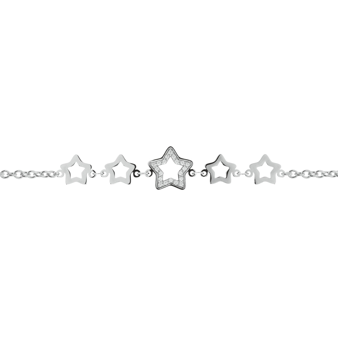 Bracciale in Acciaio 316 Stelle c/zirconi