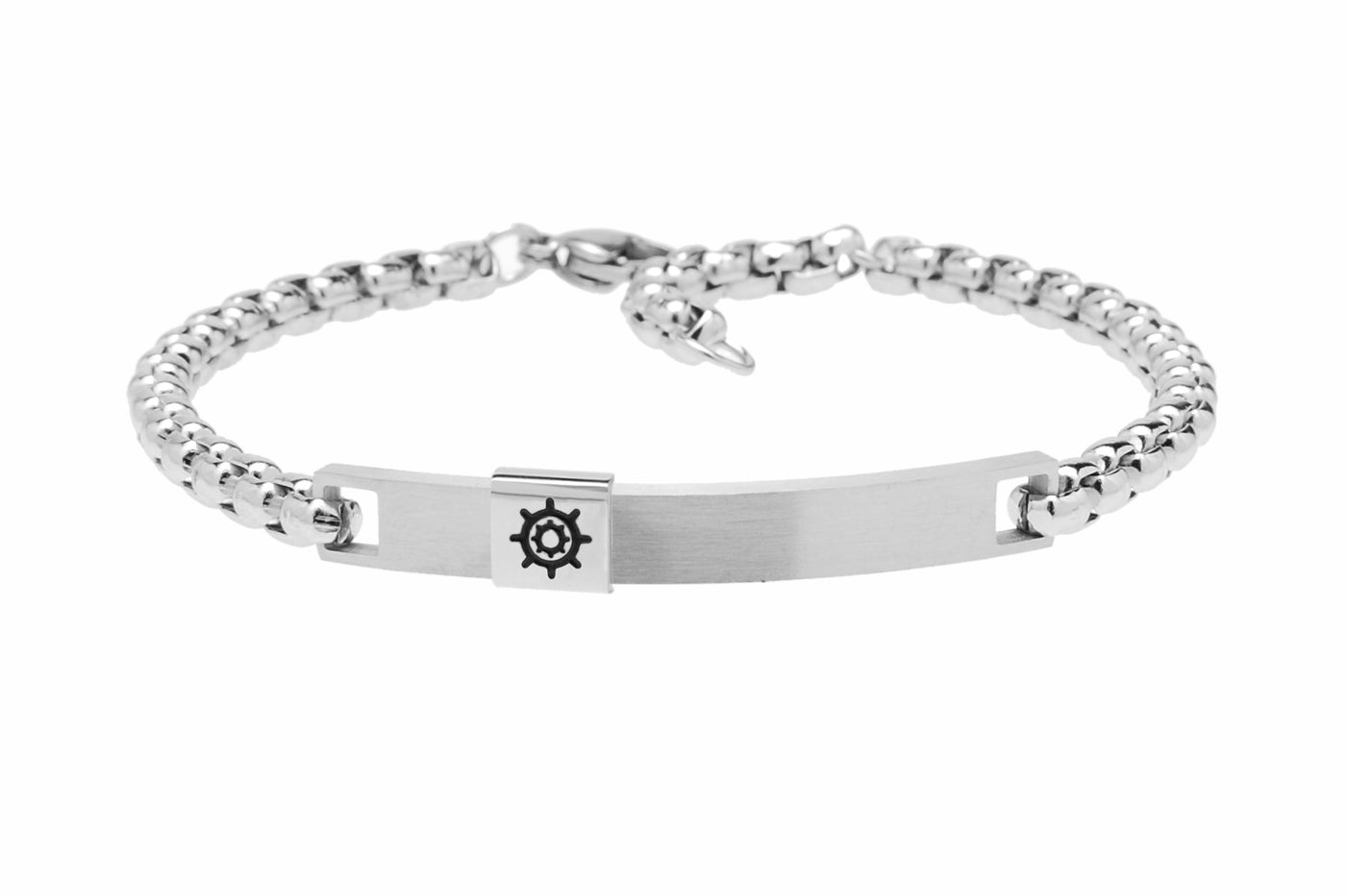 Bracciale in Acciaio 316 con/Piastra Timon