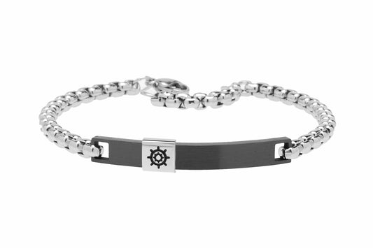 Bracciale in Acciaio 316 con/Piastra Timone