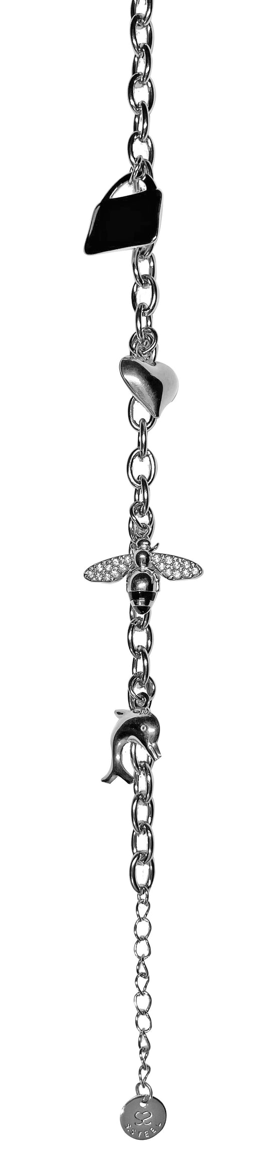 Bracciale con Api – Eleganza Naturale in Oro e Acciaio