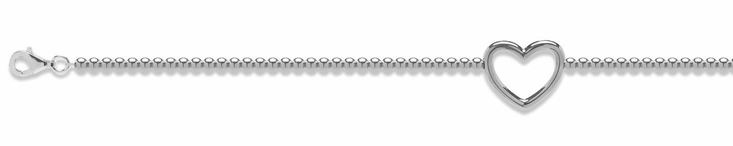 Bracciale in Acciaio 316 Cuore romantico