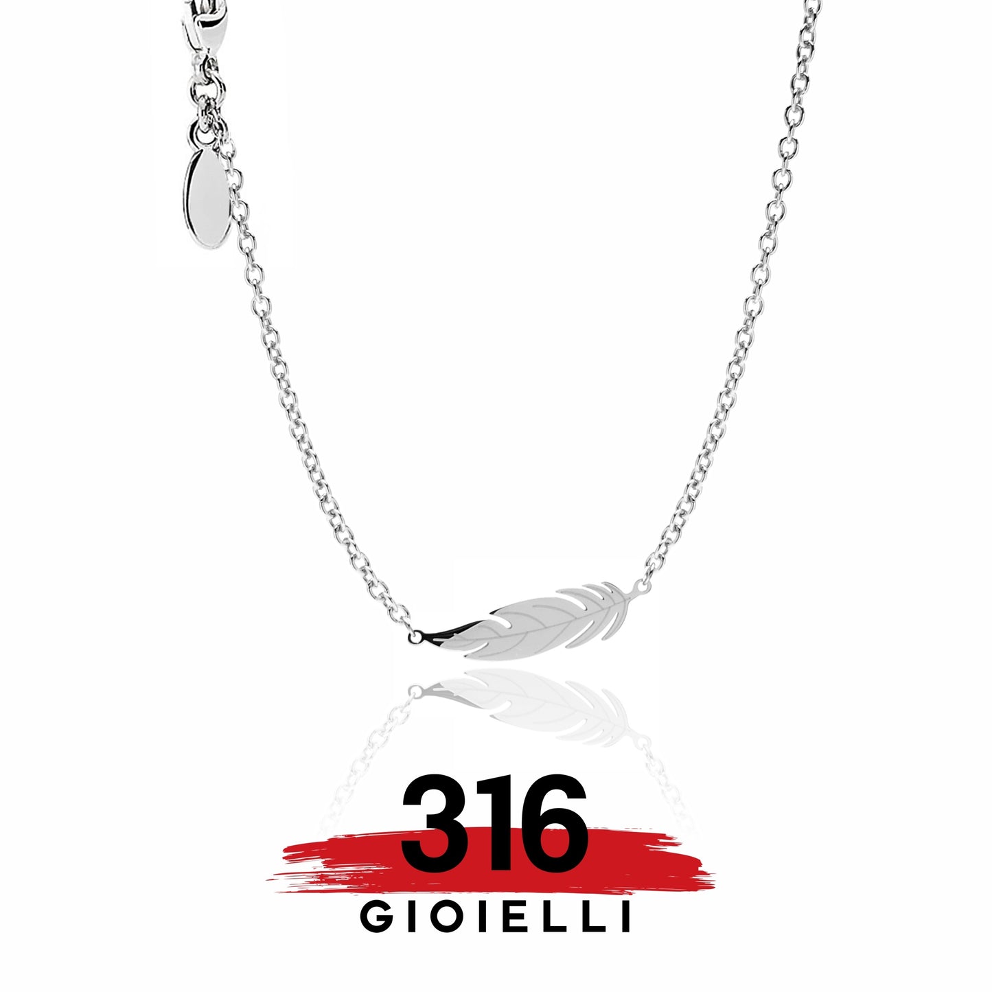 Bracciale in Acciaio 316 Foglia