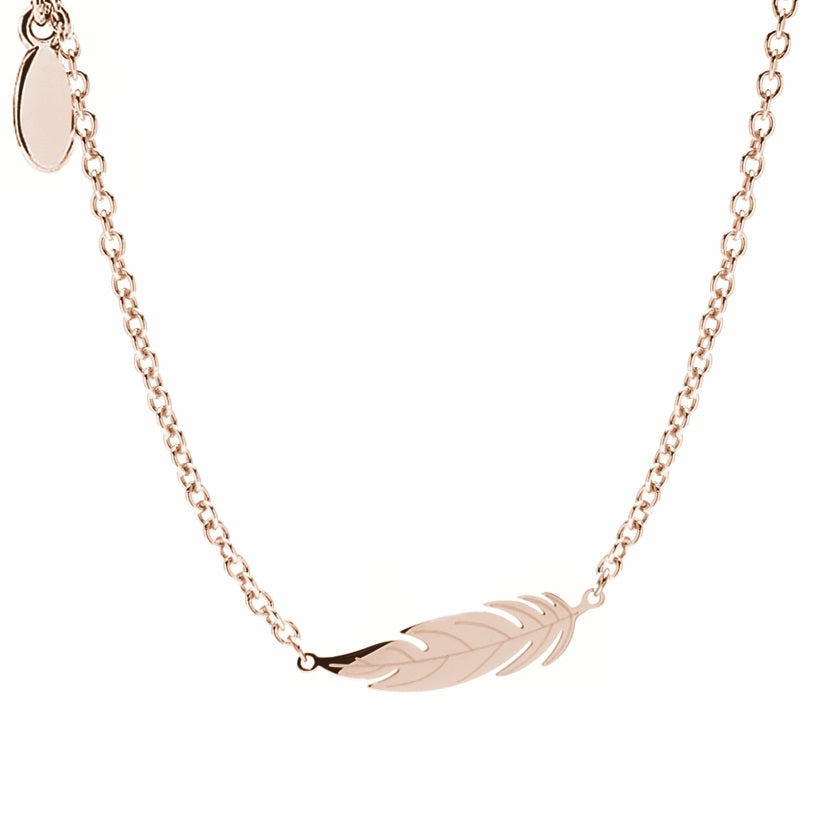 Collana in Acciaio 316 Foglia