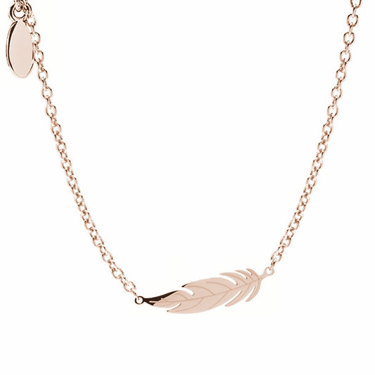 Collana in Acciaio 316 Foglia