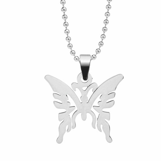 Collanina in acciaio 316 c/ciondolo Farfalla