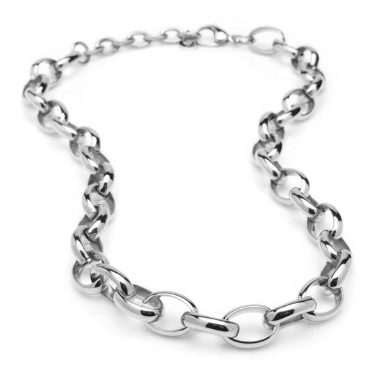 Collana a catena Rolo Ovale 316 Silver