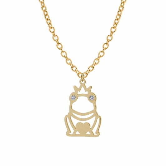 Collana in acciaio 316 c/ciondolo Ranocchio