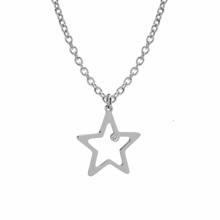 Collana in acciaio 316 c/ciondolo Star