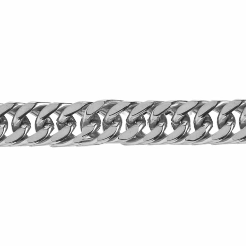 Collana 316 acciaio Groumette piatta - Linea Uomo -