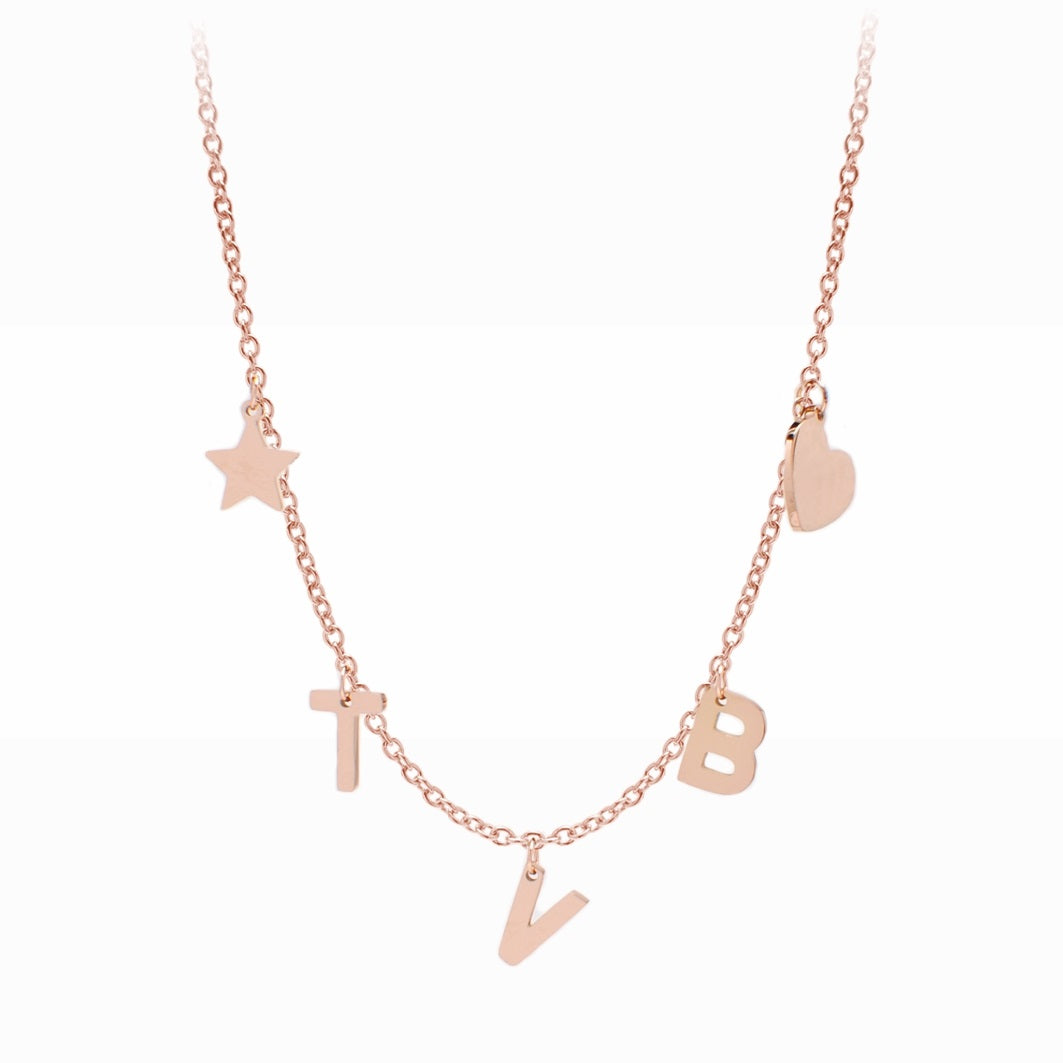 Collana in acciaio 316  rosè TVB