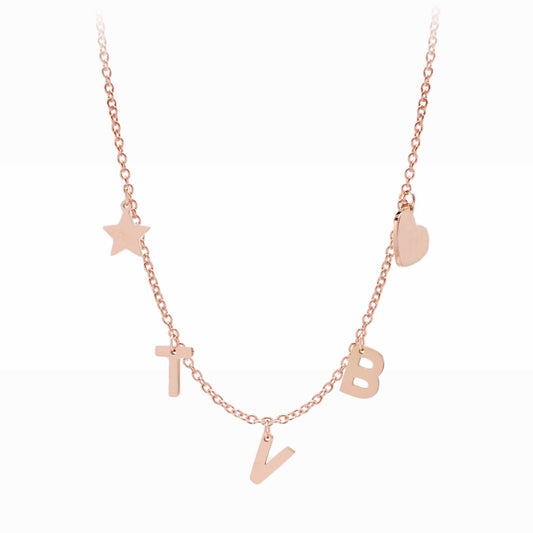 Collana in acciaio 316  rosè TVB