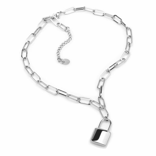 Collana in acciaio 316 lucchetto