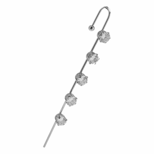 Mono Orecchino in acciaio 316 c/strass