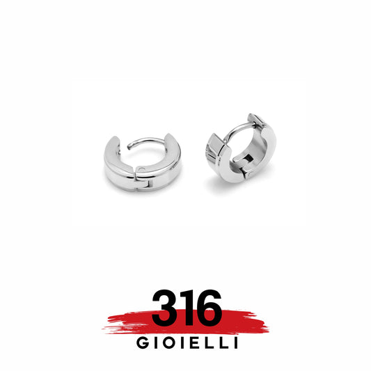 Orecchini in Acciaio 316 Creole canna quadra