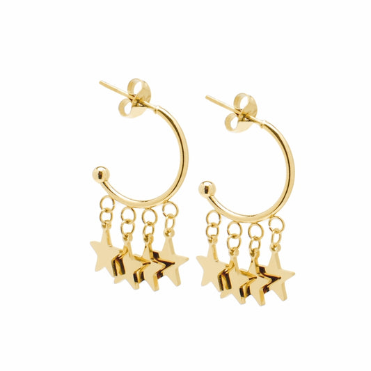 Orecchini in acciaio 316 Stelline