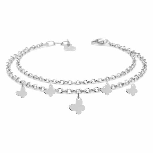 Cavigliera in acciaio 316 Farfalle