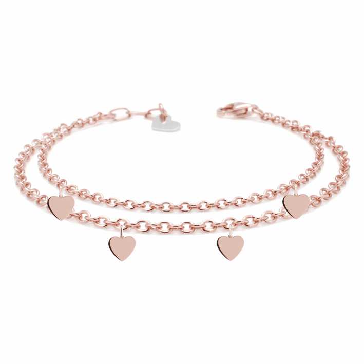 Cavigliera in acciaio 316 Cuoricini