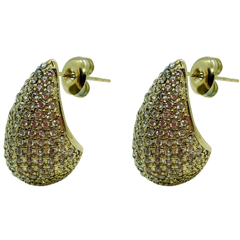 Eleganza e Raffinatezza – Orecchini da Donna in Parure Acciaio e Oro