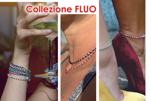 Collanina in Acciaio 316 Perline Fluo